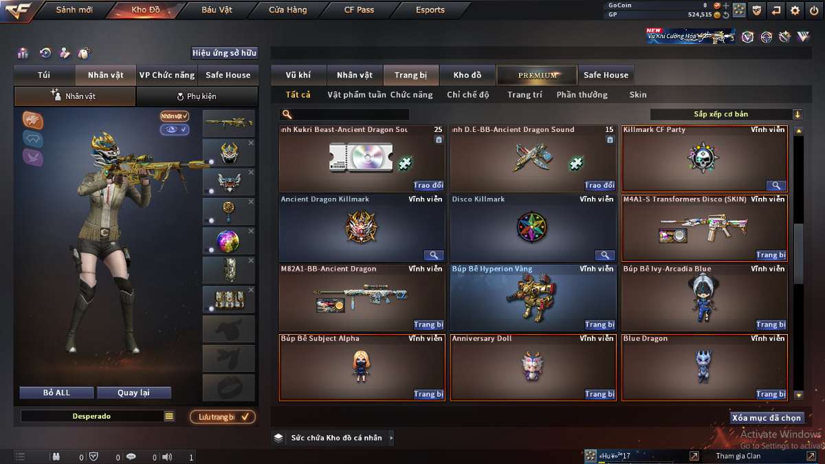 shop acc cf uy tin gia re